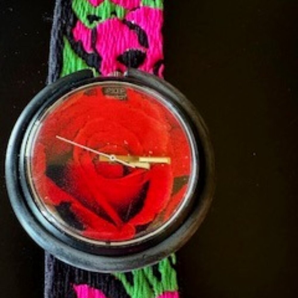 Vintage Roses are Forever 1988 Pop Swatch - RARE!